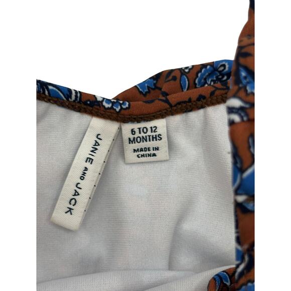 Janie and Jack Floral Bathing Suit 6-12m - Picture 3 of 4